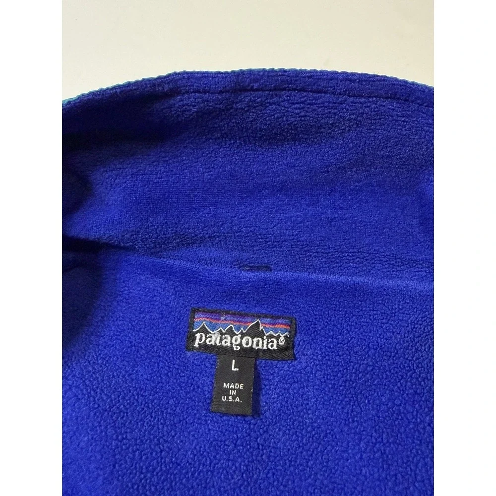 Vintage Patagonia Fleece Lined Bomber Jacket Size Large Full Zip USA Made